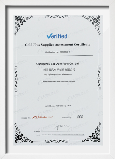 Certificado de proveedor de oro SGS para brazos de control